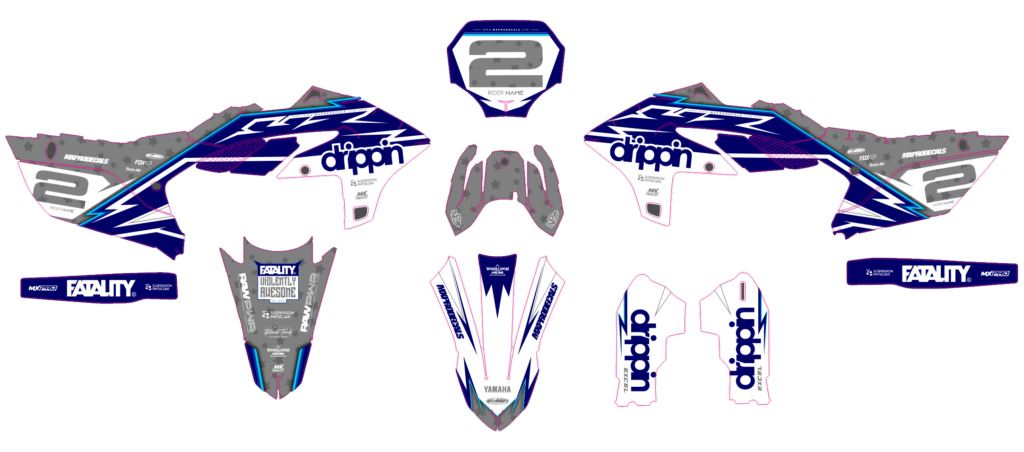 Yamaha custom motocross graphics design YAMAHA25-134
