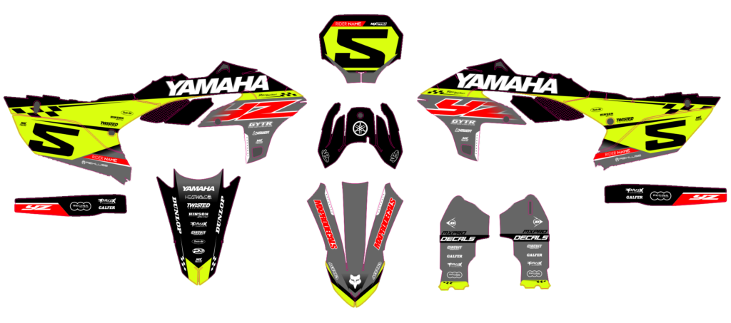 Yamaha custom motocross graphics design YAMAHA25-135