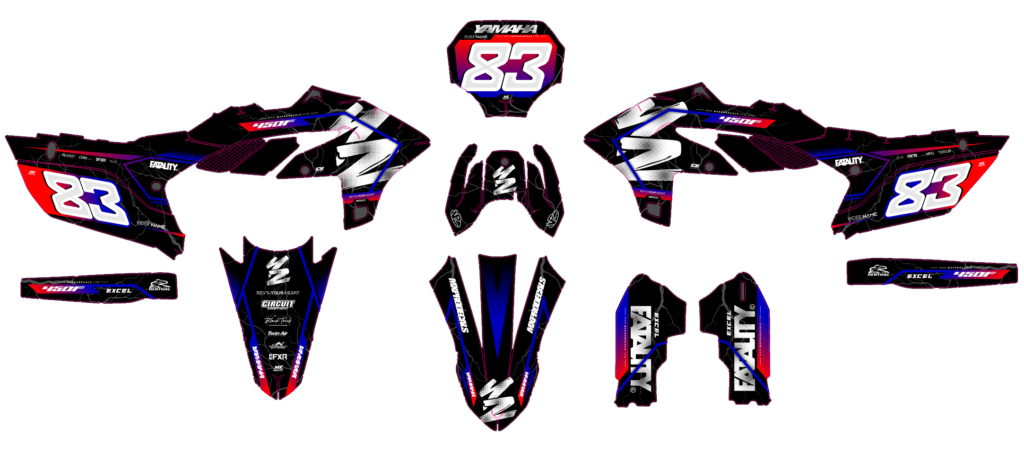 Yamaha custom motocross graphics design YAMAHA25-137