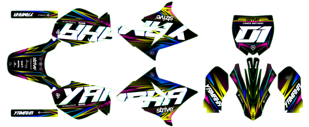 Yamaha custom motocross graphics design YAMAHA25-14
