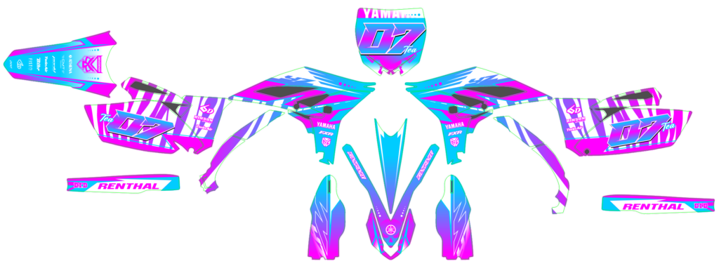 Yamaha custom motocross graphics design YAMAHA25-140