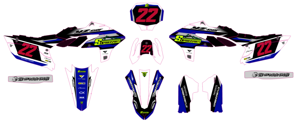 Yamaha custom motocross graphics design YAMAHA25-144