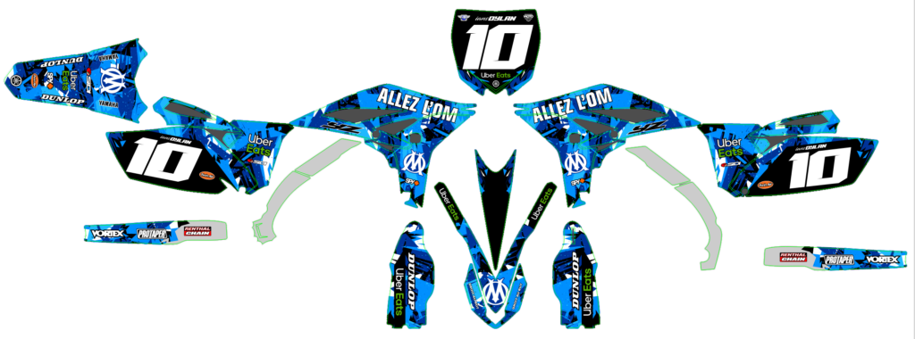 Yamaha custom motocross graphics design YAMAHA25-146