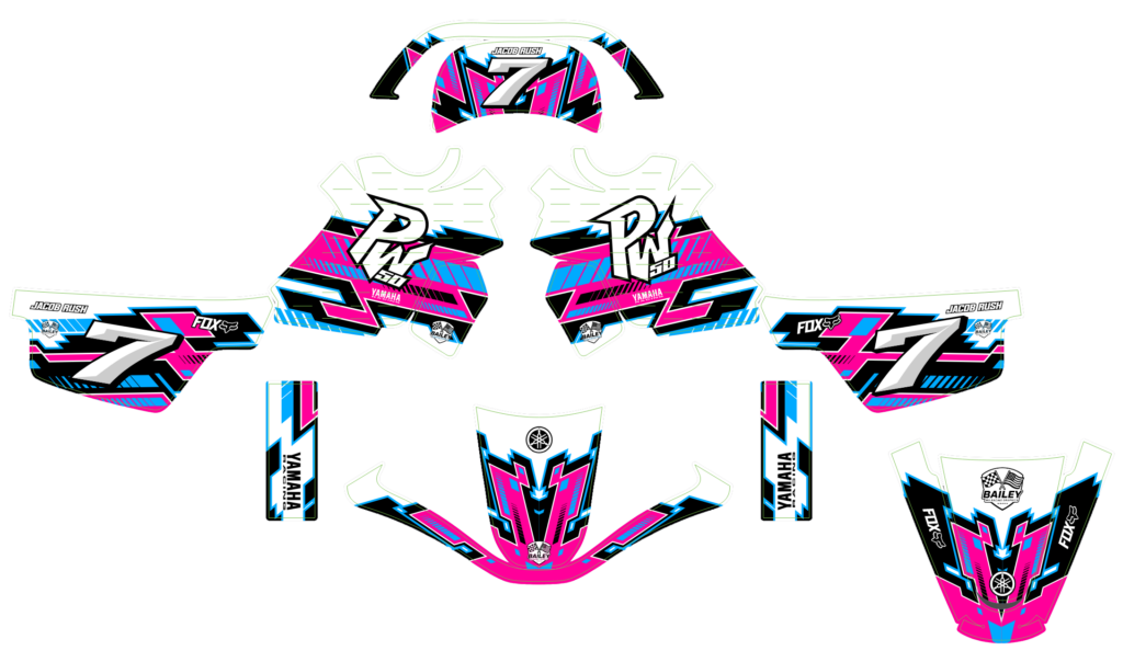 Yamaha custom motocross graphics design YAMAHA25-147