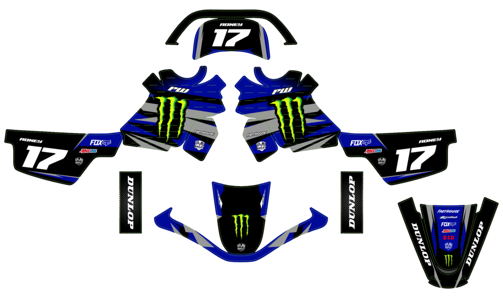 Yamaha custom motocross graphics design YAMAHA25-148