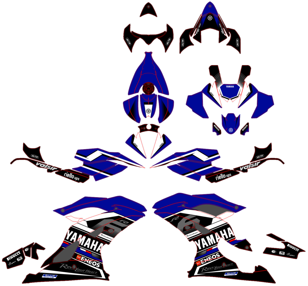 Yamaha custom motocross graphics design YAMAHA25-149