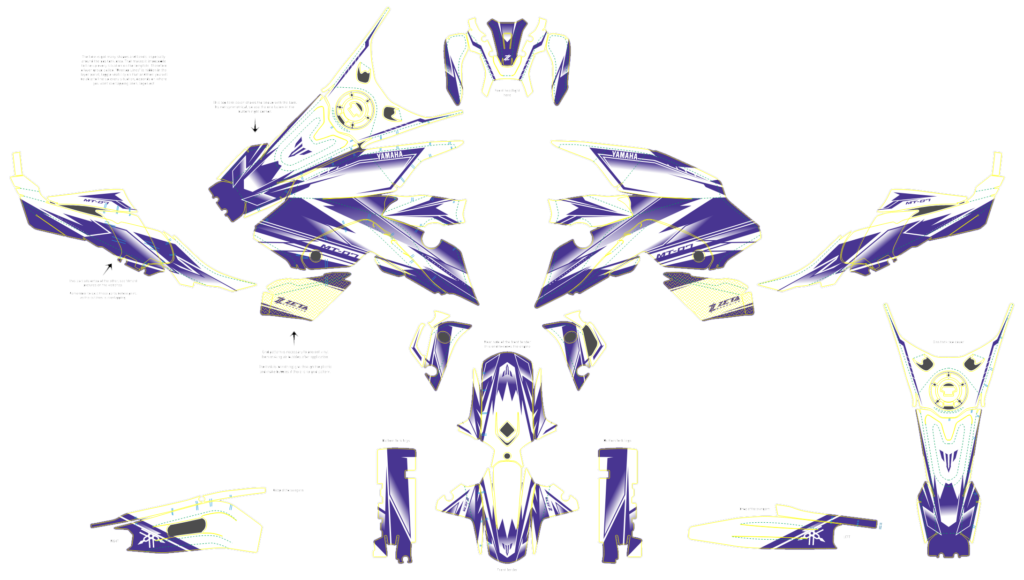 Yamaha custom motocross graphics design YAMAHA25-15