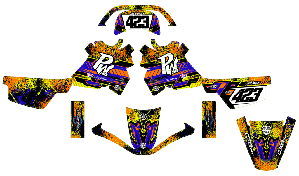 Yamaha custom motocross graphics design YAMAHA25-151