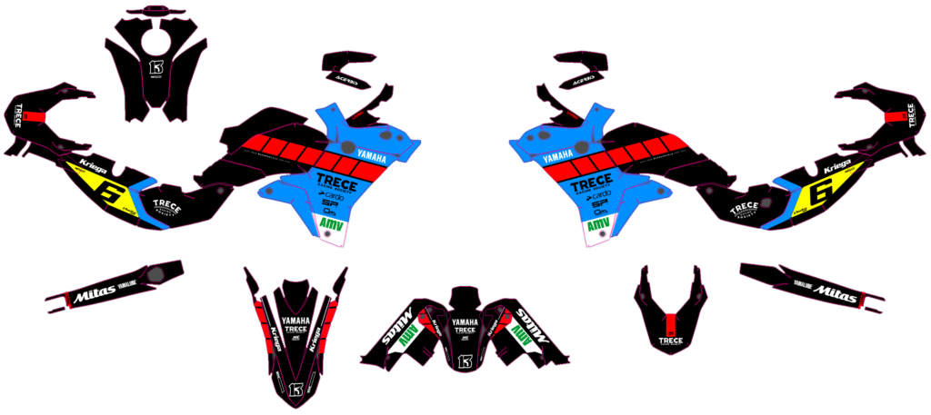 Yamaha custom motocross graphics design YAMAHA25-153
