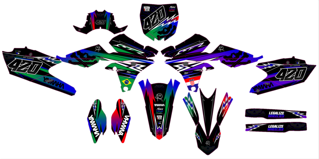 Yamaha custom motocross graphics design YAMAHA25-154