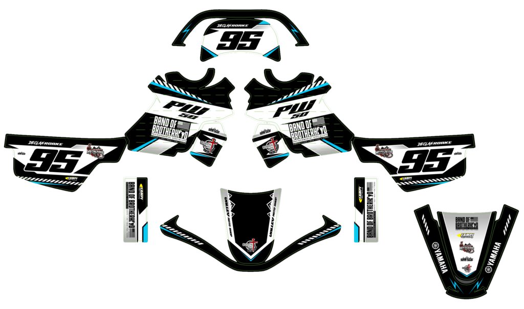 Yamaha custom motocross graphics design YAMAHA25-158