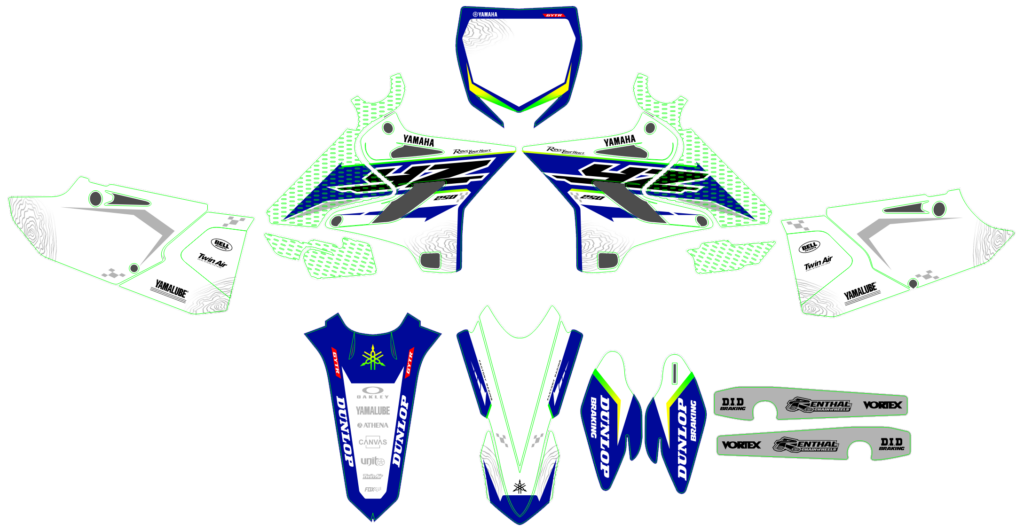Yamaha custom motocross graphics design YAMAHA25-16