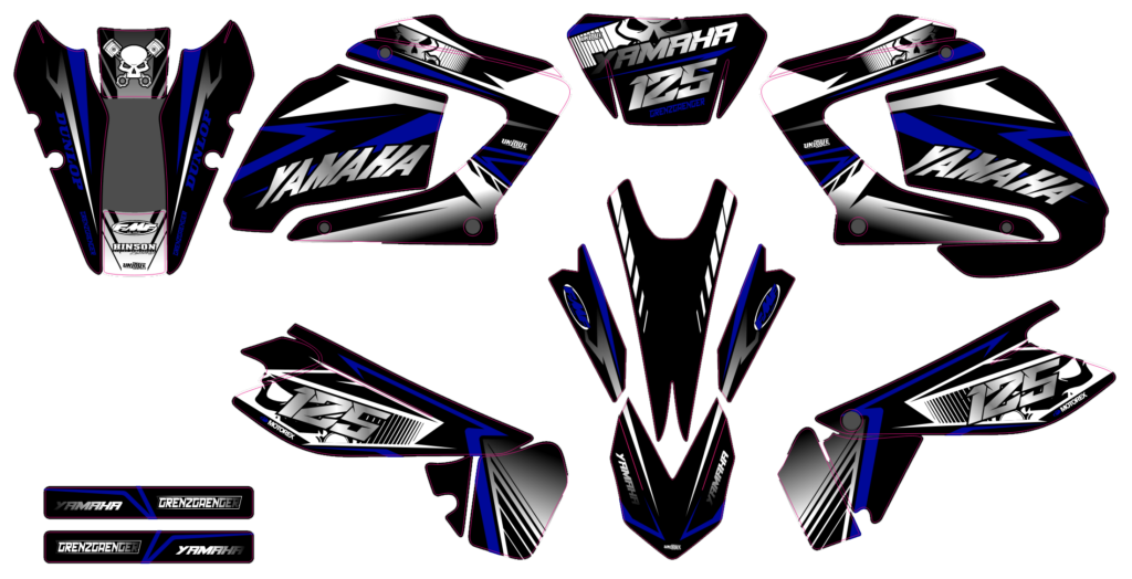 Yamaha custom motocross graphics design YAMAHA25-164