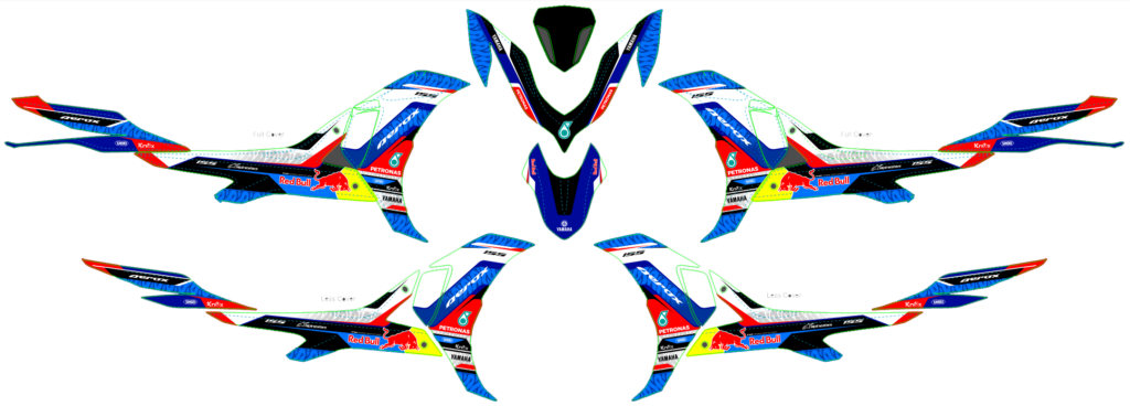 Yamaha custom motocross graphics design YAMAHA25-166