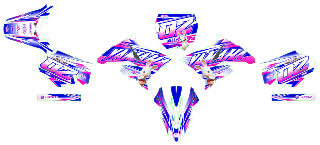 Yamaha custom motocross graphics design YAMAHA25-171
