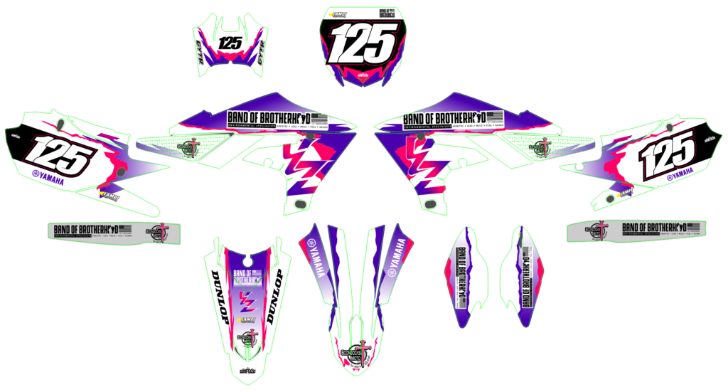 Yamaha custom motocross graphics design YAMAHA25-172