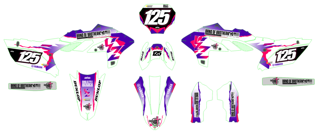 Yamaha custom motocross graphics design YAMAHA25-173