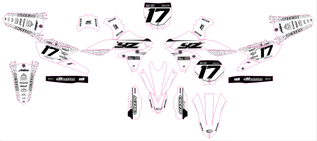 Yamaha custom motocross graphics design YAMAHA25-174