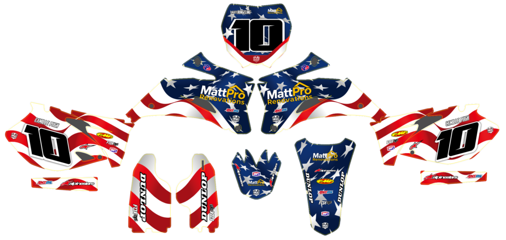 Yamaha custom motocross graphics design YAMAHA25-175
