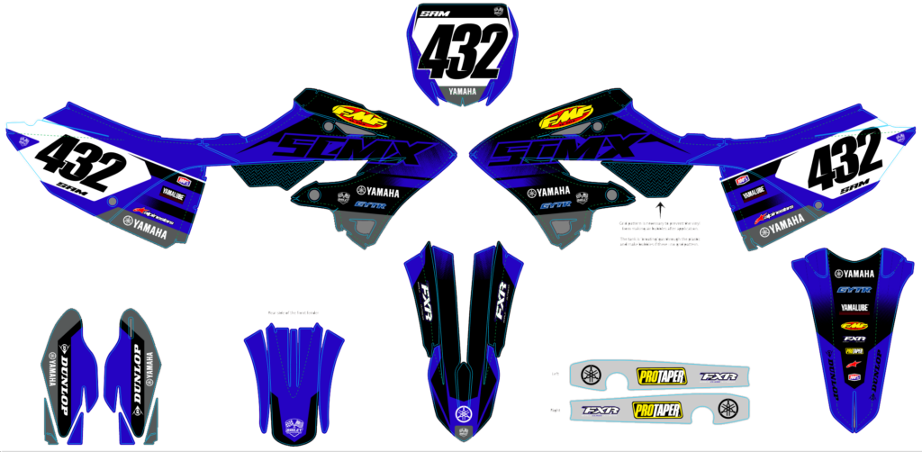 Yamaha custom motocross graphics design YAMAHA25-176