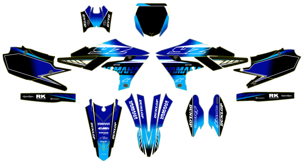 Yamaha custom motocross graphics design YAMAHA25-177