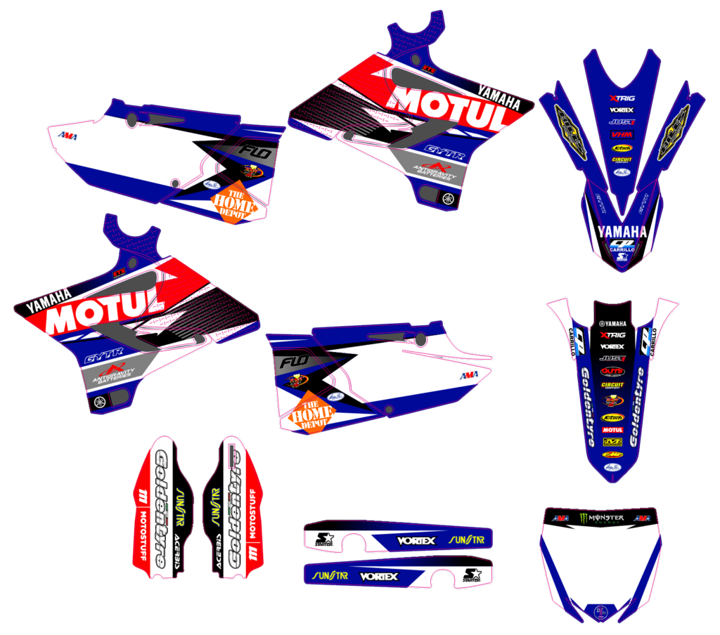 Yamaha custom motocross graphics design YAMAHA25-178