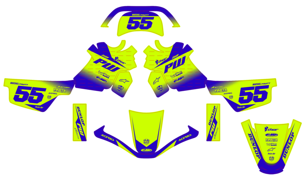 Yamaha custom motocross graphics design YAMAHA25-181