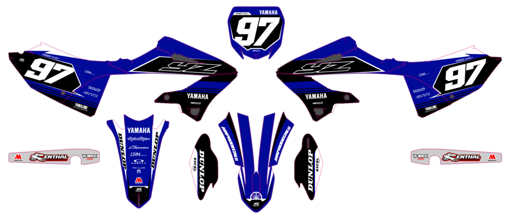 Yamaha custom motocross graphics design YAMAHA25-185