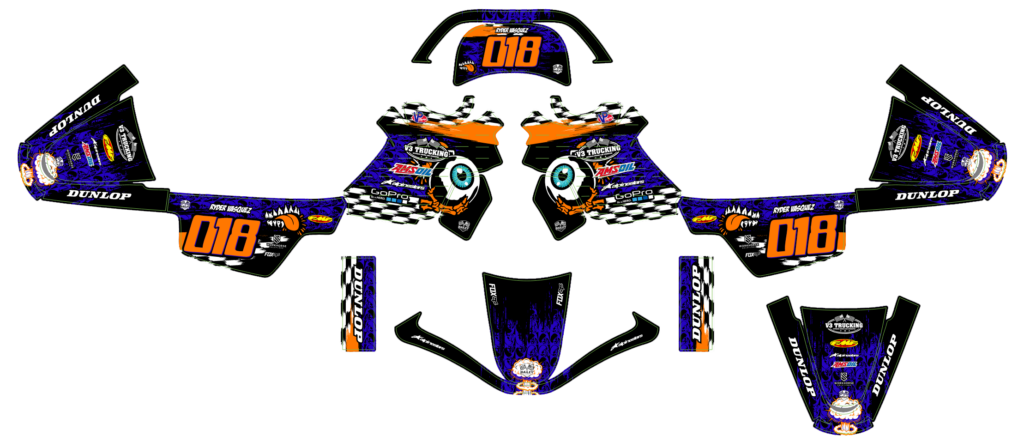 Yamaha custom motocross graphics design YAMAHA25-188
