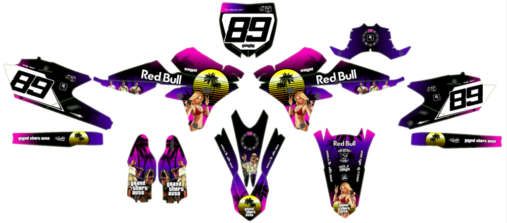 Yamaha custom motocross graphics design YAMAHA25-189