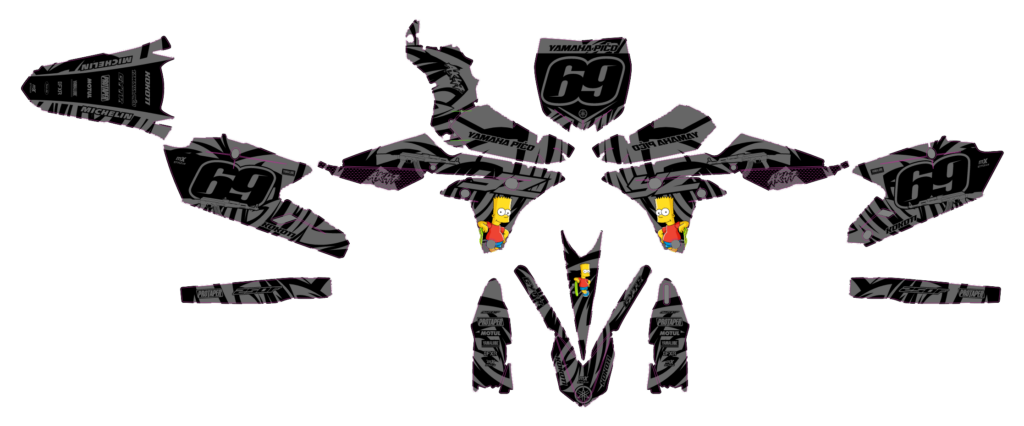 Yamaha custom motocross graphics design YAMAHA25-19