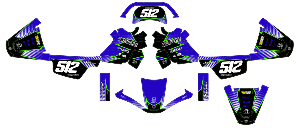 Yamaha custom motocross graphics design YAMAHA25-190