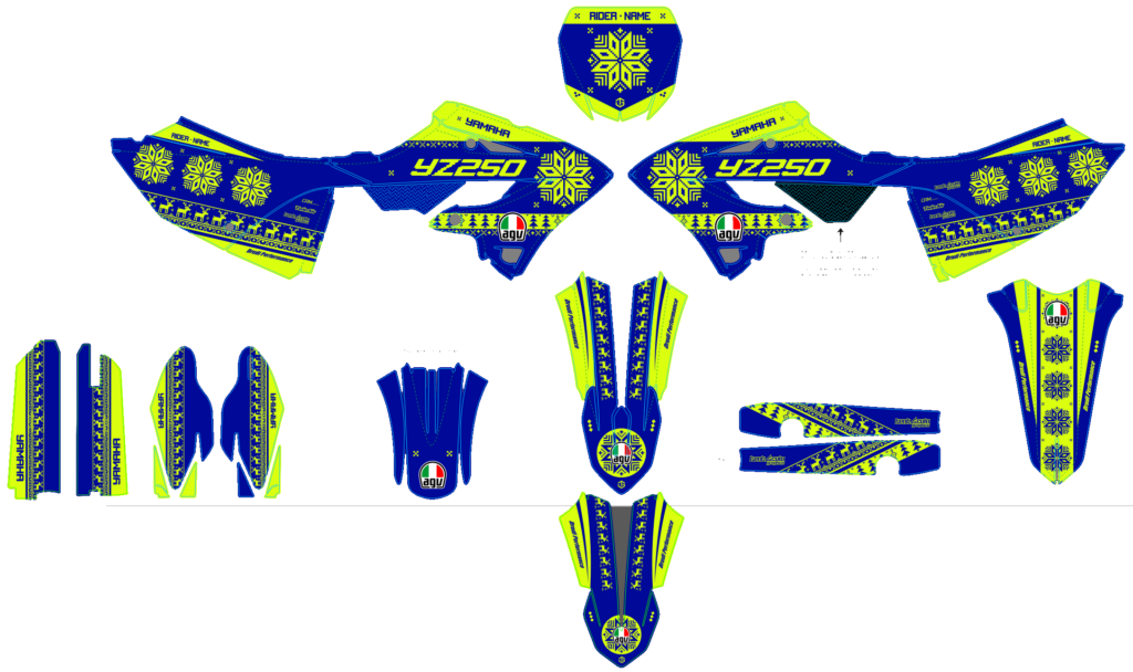 Yamaha custom motocross graphics design YAMAHA25-194