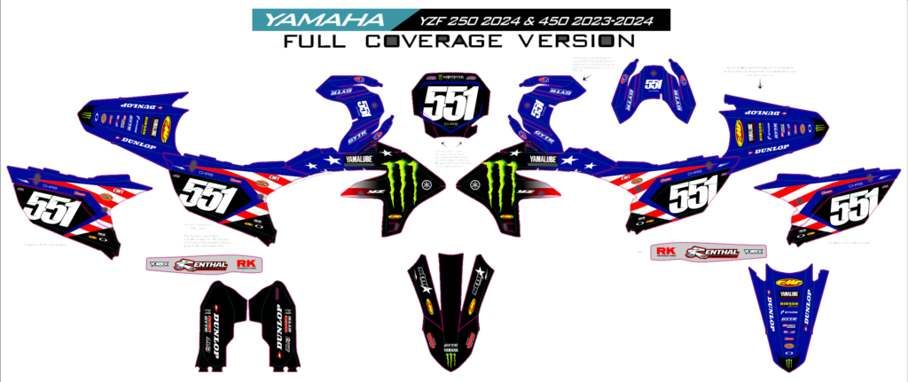 Yamaha custom motocross graphics design YAMAHA25-195