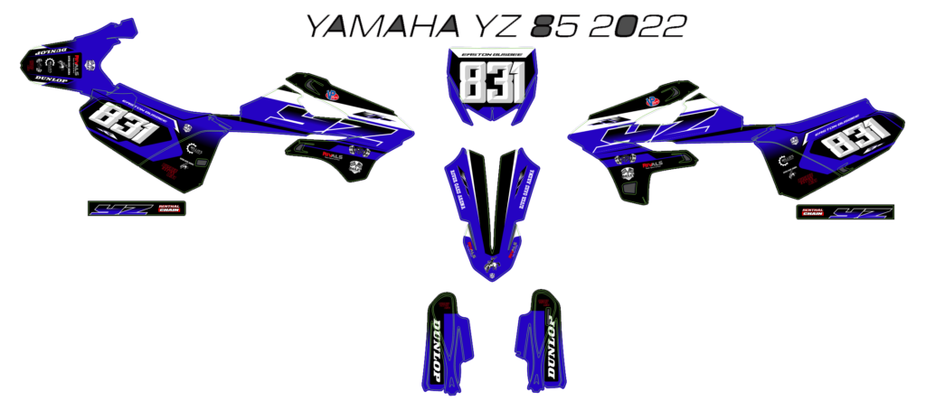Yamaha custom motocross graphics design YAMAHA25-196