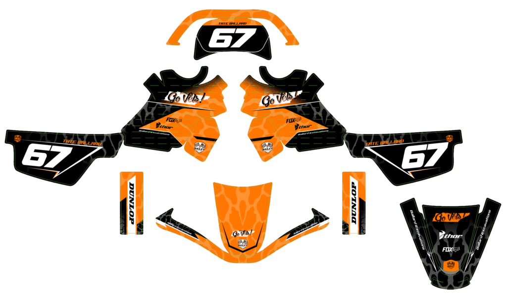 Yamaha custom motocross graphics design YAMAHA25-197