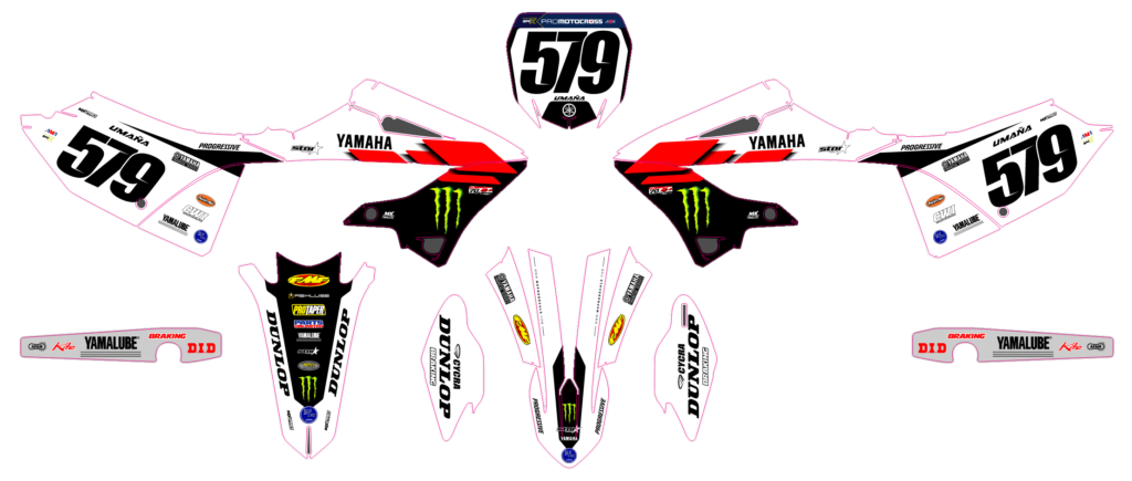 Yamaha custom motocross graphics design YAMAHA25-198