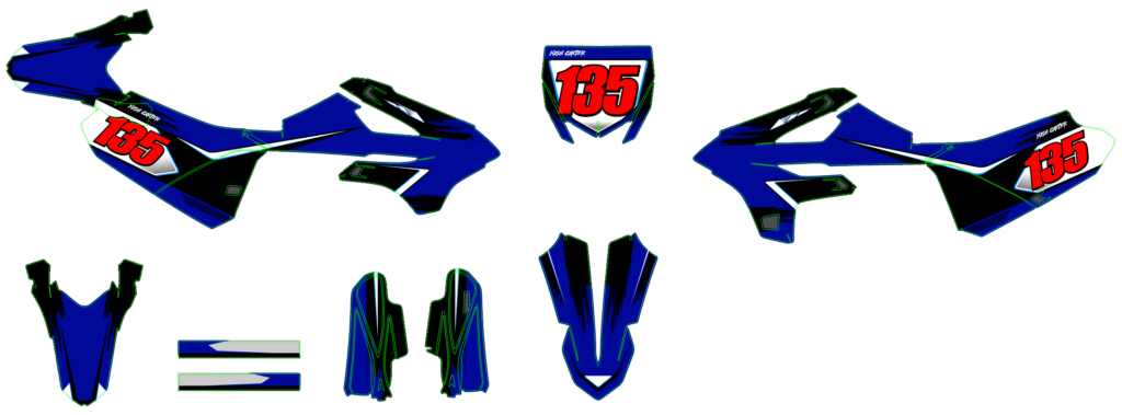 Yamaha custom motocross graphics design YAMAHA25-2