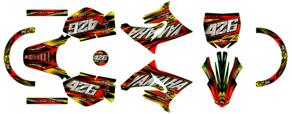 Yamaha custom motocross graphics design YAMAHA25-20