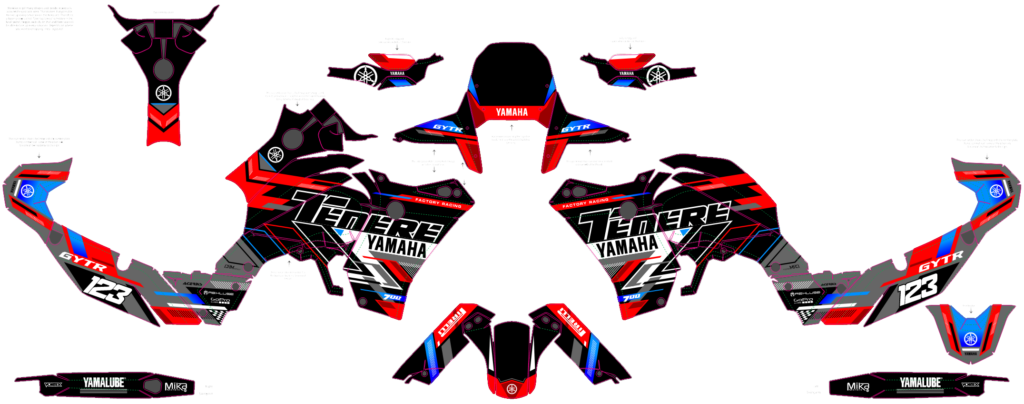 Yamaha custom motocross graphics design YAMAHA25-201