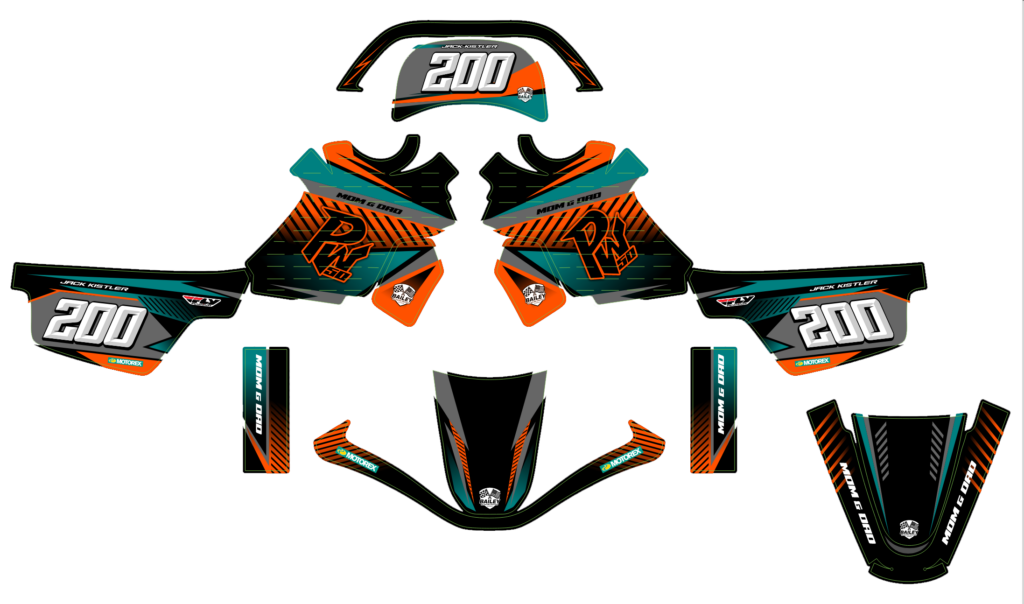Yamaha custom motocross graphics design YAMAHA25-202
