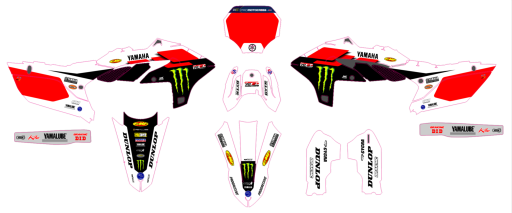 Yamaha custom motocross graphics design YAMAHA25-203