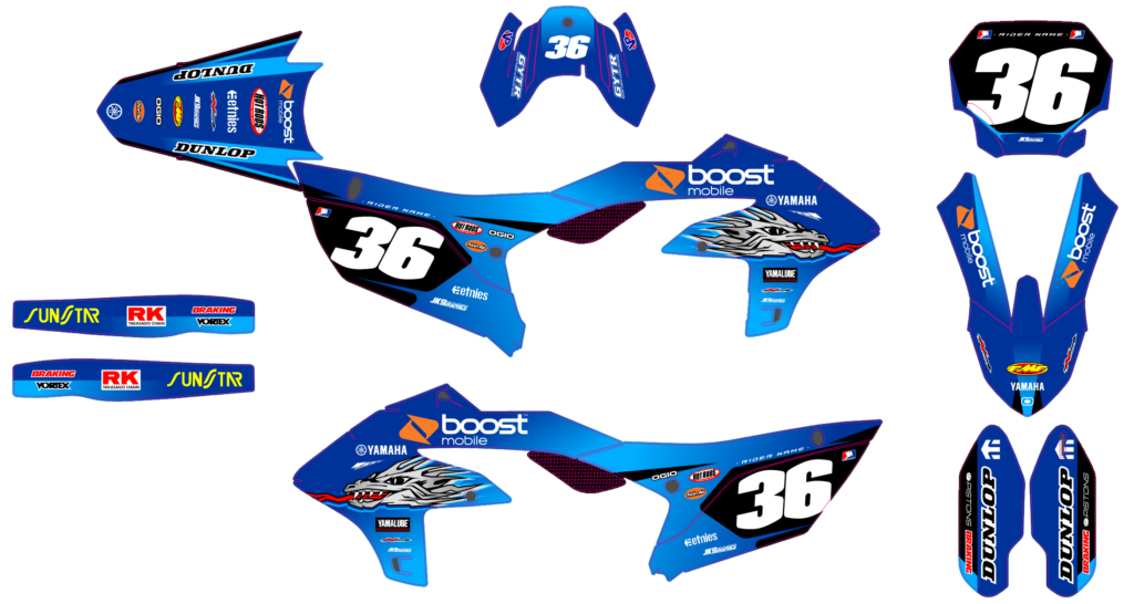 Yamaha custom motocross graphics design YAMAHA25-205