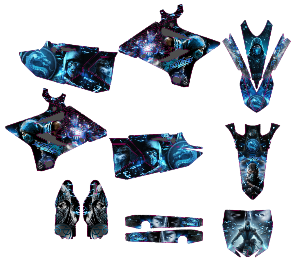 Yamaha custom motocross graphics design YAMAHA25-208