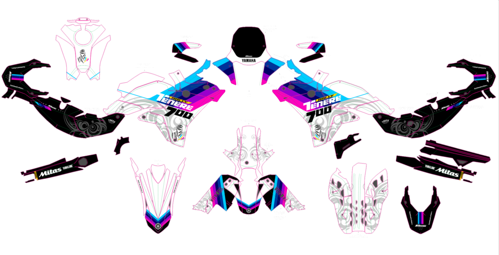 Yamaha custom motocross graphics design YAMAHA25-210