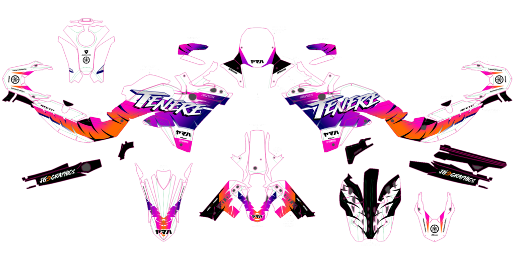 Yamaha custom motocross graphics design YAMAHA25-211