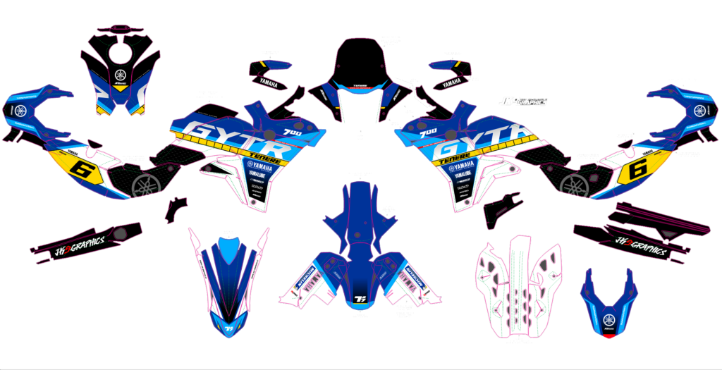 Yamaha custom motocross graphics design YAMAHA25-212
