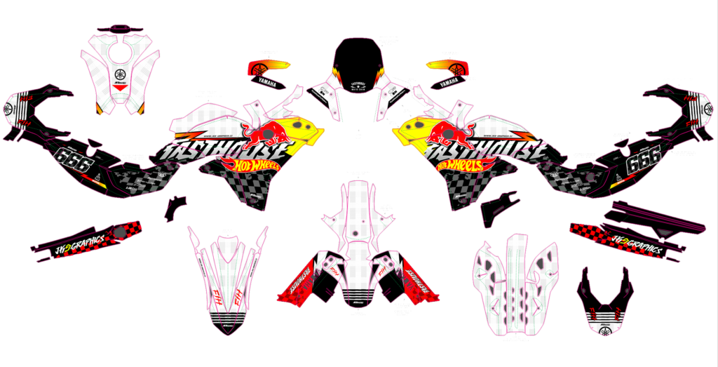 Yamaha custom motocross graphics design YAMAHA25-213