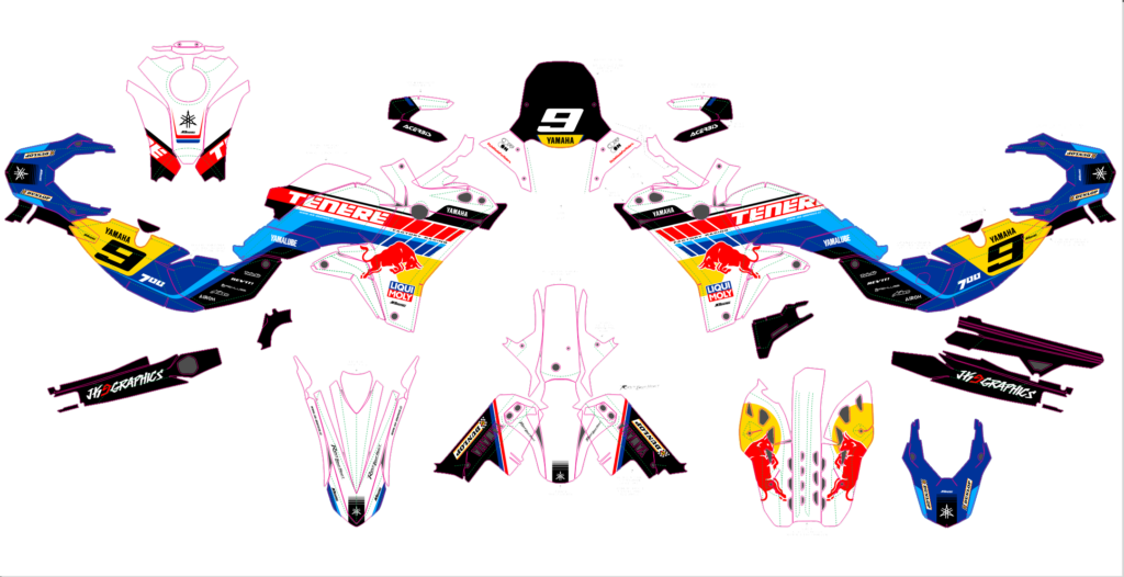 Yamaha custom motocross graphics design YAMAHA25-214