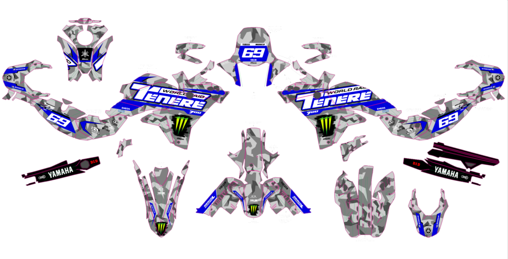 Yamaha custom motocross graphics design YAMAHA25-218